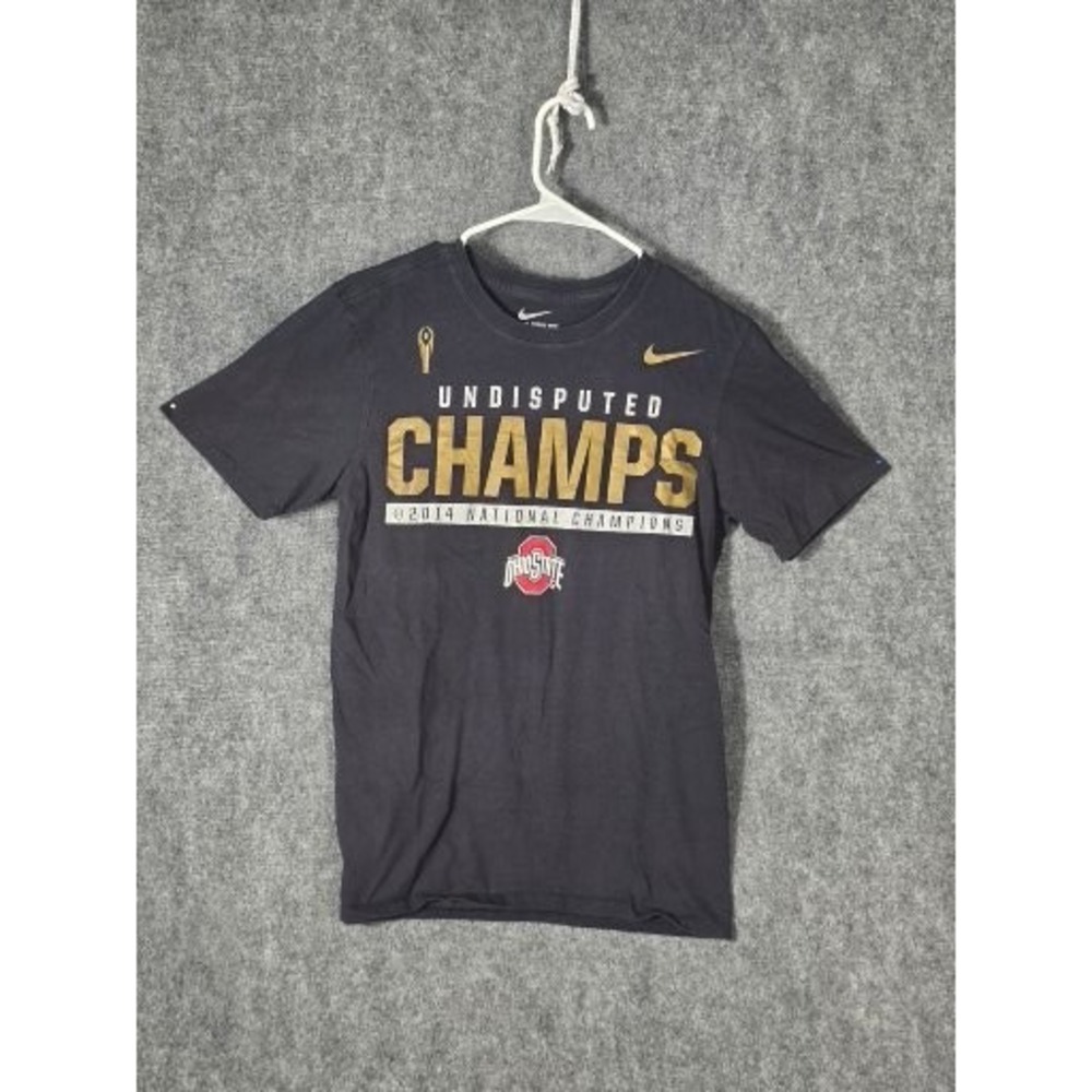 Nike Ohio State Buckeyes‎ 2014 National Champions T-Shirt Mens Small Black Gold